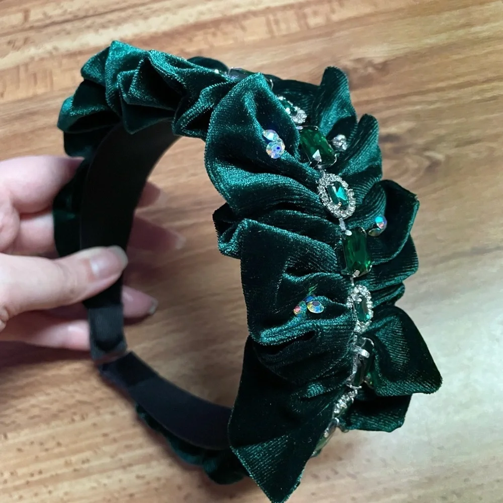 Dark Purple Ruffle Embellished Headband